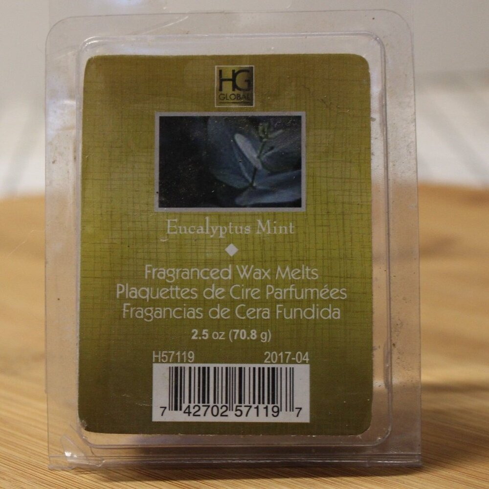 HG Global Eucalyptus Mint Fragranced Wax Melts 4 - 2.5 Oz Cubes